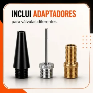 Mini Compressor Digital Hold On Bomba De Encher Pneus Portátil Para Carro Bicicleta Motocicletas Cor Preto Com Calibrador - Imagem 5