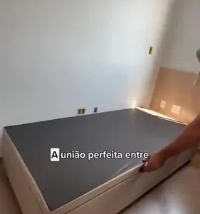 Cama Box Baú Solteiro Preto Suede 88x188x42 - Imagem 2