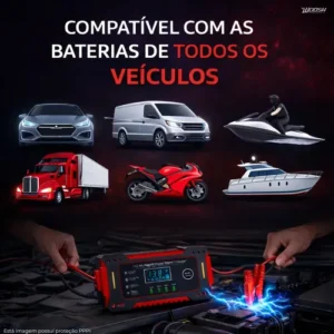 Carregador Inteligente De Bateria Automotiva 12v 6a Bivolt Recupera Baterias 4ah A 100ah Todos Veículos Moto Carro Caminhão Barco - Imagem 5