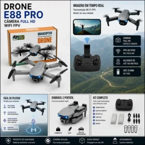 Drone Pro Full Hd Dobrável Wi-fi Câmera Completo 2 Baterias - Imagem 6