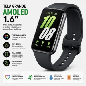 Smartwatch Samsung Galaxy Fit3 Display 1.6 Grafite - Imagem 6