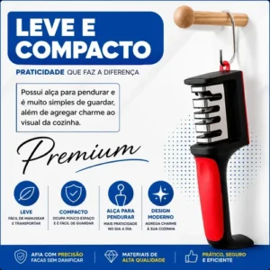 Afiador Amolador De Facas Tesouras Profissional 3 Em 1 Portátil Marca Homeroarte - Imagem 8