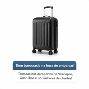 Mala De Viagem Bordo Mão Pequena 10kg Abs Cadeado 360 - Imagem 7