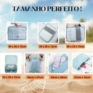 Organizador De Malas Bolsas De Viagem Kit Necessaire 7 Peças - Imagem 7