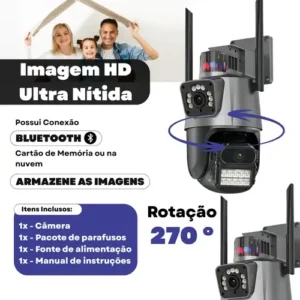 Câmera Speed Dome Ip Com Sirene E Alarme Duas Versões - Imagem 4