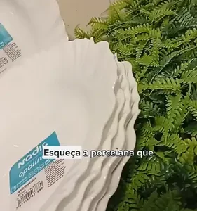Jogo De 6 Pratos Fundo Branco Pétala Opaline Duralex - Nadir - Imagem 7
