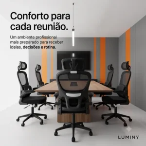Cadeira Escritório Ergonômica Giratória Reclinável Luminy - Imagem 11