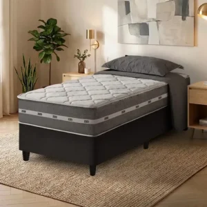 Cama Box Solteiro + Colchão Molas Ensacadas Zidi Miami 88cm - Imagem 3