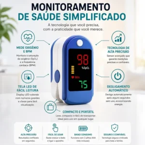 Kit Nebulizador Portátil+ Termômetro Digital+ Saturimeto O2 - Imagem 5