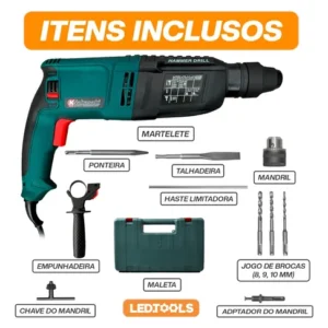 Martelete Rompedor Rotativo 1200w Sds Profissional Knakasaki - Imagem 4