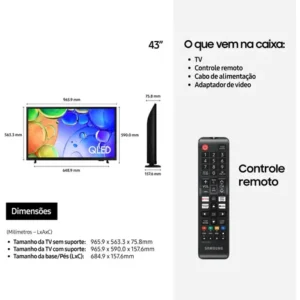 Samsung Smart Tv 43 Qled Full Hd Q5f 2025, Xbox Cloud Gaming, Canais Gratuitos, Hdr, Som Em Movimento Virtual - Imagem 4