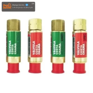 Kit 4 Válvula Seca Corta Fogo Chama Oxigênio Acetileno/glp - Imagem 1