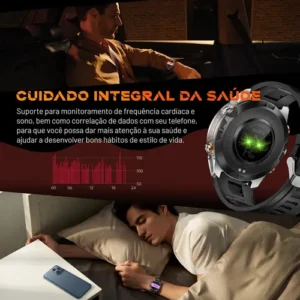 Relógio Inteligente Cardíaco Chamadas Bluetooth Esportivos - Imagem 8