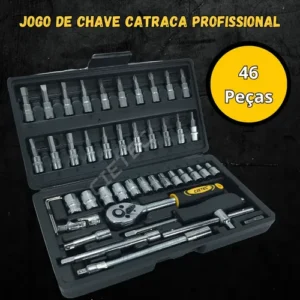 Jogo Chaves Combinadas Kit Ferramentas Soquete Catraca Chave De Boca Combinada 58 Peças Crv Cietec - Imagem 4