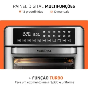 Fritadeira Air Fryer Forno Oven Digital 25 Litros Mondial Preto AFO-25L-BI 127V - Imagem 5