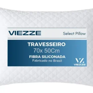 Kit 2 Travesseiros Luxo Matelado Fibra Antialérgica 70x50cm Branco - Imagem 3