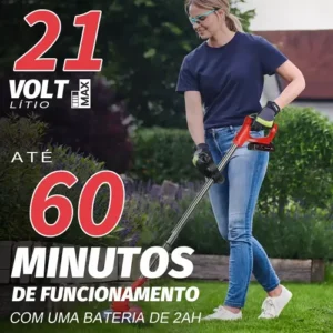 Roçadeira Cortador De Grama Eletrico 2 Baterias Com Road - Imagem 10