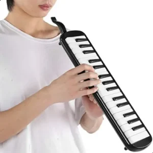Escaleta Melodica Bertô Preto 32 Teclas Capa Bocal Mangueira - Imagem 9