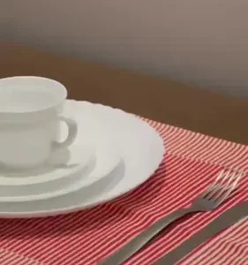 Aparelho De Jantar E Chá Jogo 16 Peças Vidro Branco Completo - Imagem 2
