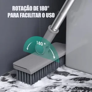 4em1 Kit Vassoura E Pá Multiuso Ajustável Limpeza Piso Pelos - Imagem 4