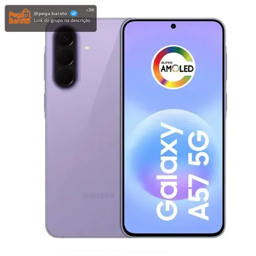 Celular Samsung Galaxy A57 5g 256gb, 8gb Ram, Recursos Ai Lilás