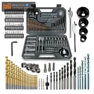 Kit Jogo Maleta Titanio 103 Peças Brocas Pontas Bits - Imagem 1