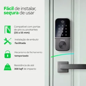 Fechadura Digital de Embutir Biométrica FR 221V Intelbras - Imagem 5