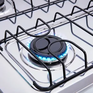 Fogão de chão Atlas Coliseum Plus A Gás 4 queimadores Branco com Mesa de Inox Porta com visor e Forno de 50 Litros - Imagem 5