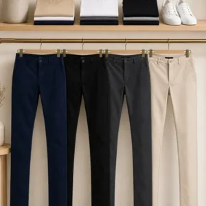 Calça Sarja Masculina Social Slim Elastano Bolso Embutido - Imagem 11