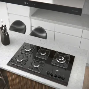 Cooktop 5 Bocas Dako Diplomata com Mesa De Vidro e Tripla Chama e Acendimento Automático A Gás Preto Bivolt - Imagem 7