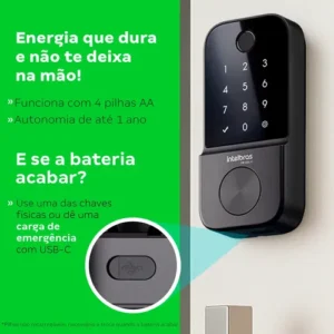 Fechadura Digital de Embutir Biométrica FR 221V Intelbras - Imagem 7