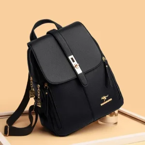 Bolsa Feminina Mochila De Ombro Tiracolo De Couro Ecológico - Imagem 2