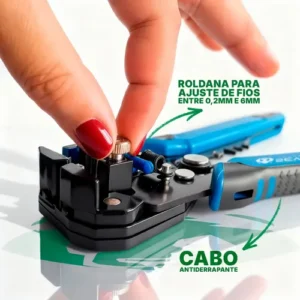 Alicate Desencapador e Crimpador Several Automático de 8" para Fios de 0.2 a 6.0 mm² - Imagem 5