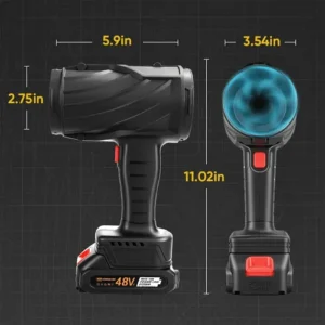 Soprador Turbo Portátil 48v Recarregável 2 Baterias Mini De Mão, Potente, Folhas Pó Limpeza Carro - Imagem 7