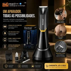 Aparador De Pelos Íntimos Uso Profissional Kemei (original) - Imagem 1