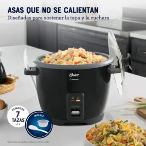 Panela de arroz Oster, 7 xícaras, antiaderente, CKStrcb7dfblk preta 50 Hz - Imagem 4