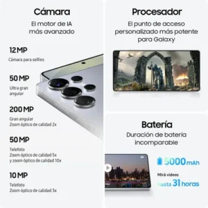 Celular Samsung Galaxy S25 Ultra 5g, 256gb, 12gb, Câm. Quád. Cor Titanium Gray - Imagem 4