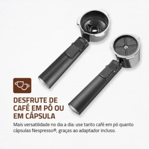 Cafeteira Espresso Dolce Crema 20 Bar Mondial Preto/Inox 1200W C-21-E-CNP - Imagem 5