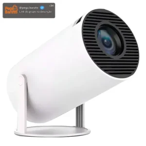 Projetor Hy300 Suporta 4k 1080p Wifi 6 Android 11 Portátil. Cor Branco - Imagem 1