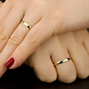 Par De Alianças 100% Moeda Antiga Ouro 18k Casamento 2mm - Imagem 4