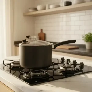 Panela de Pipoca Profissional RL 4L Antiaderente Tampa de Vidro Preto - Imagem 5