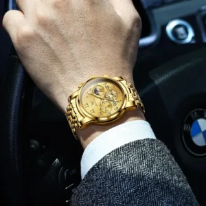 Olevs Relógio Masculino Aços Inoxidáveis Original 2900 - Imagem 3