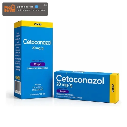 Kit 2 Shampo Cetoconazol Caspa Dermatite Seborreica 100ml