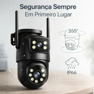 Kit 2 Câmeras de Segurança IP WiFi Interna Externa Full HD 360° Visão Noturna Detecção de Movimento Áudio Bidirecional Monitoramento Residencial - Imagem 3