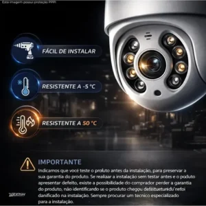 Câmera De Segurança Wifi Yoosee Externa Mini Dome Full Hd Infravermelho Prova D'água Woosh - Imagem 4
