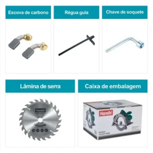 Serra Circular Elétrica 185mm 1800w 8000rpm Profissional - Imagem 11