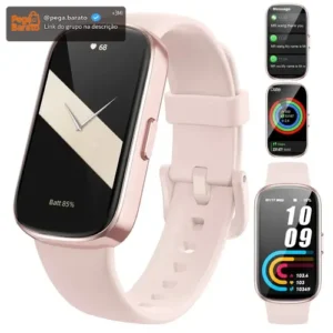 Relógio Academia Rosa Relógio Para Academia Rosa Smartwatch Esportivo, Resistente À Água, Monitoramento Cardíaco E Sono, Bateria Duradoura Para Treinos E Rotina Diária - Imagem 1