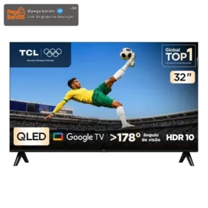Smart TV TCL 32 Polegadas FHD QLED S5K WiFi Bluetooth Google TV 2 HDMI HDR10 Dolby Audio 32S5K - Imagem 1