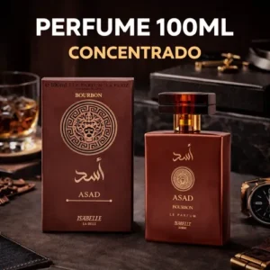Perfume Arábe Asad Bourbon 100ml - Marca Isabelle La Belle | Fixação Intensa, Notas Amadeiradas Marcantes E Elegância Masculina - Imagem 3