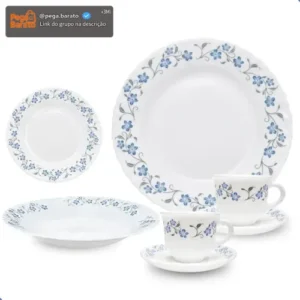 Aparelho De Jantar 20 Peças Opaline Branco Almoço E Jantar - Imagem 1